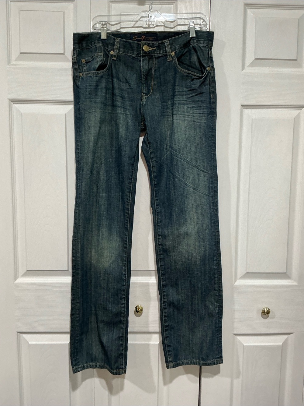 💙 Seven7 SM73 Straight Blue Denim Jeans - 34 x 34 (01335)